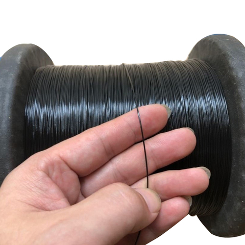 Black rubberized steel wire rope soft steel wire foot cover sea fishing wire line jewelry sling 0.7mm 70 meters a roll ► Photo 1/1