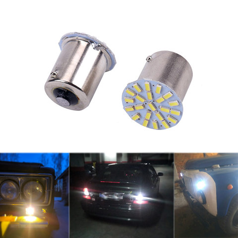 1PC LED Light Car P21W 1156 BA15S LED Bulb Signal Light Super Bright Auto Turn Brake Reveres Parking Lamp Red Yellow 12V 22SMD ► Photo 1/6