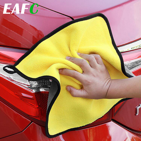30*30CM Car Microfiber Washing Towel Thick Car Cleaning Cloth Detailing Wash Drying Towel Drying Cloth Hemming Car Care ► Photo 1/6