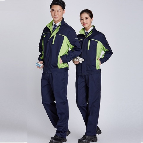 Plus Size Autumn welding suit long sleeve work shop working clothes set Labor mechanical Auto repair factory engineering uniform ► Photo 1/6