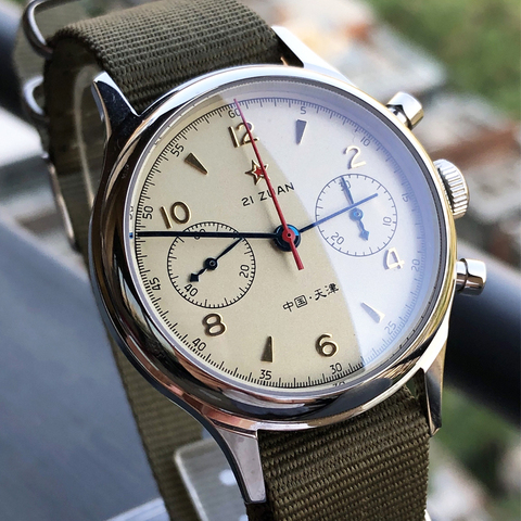 New Mens Business 1963 Chronograph ST1901 Movement Watches Sapphire Mechanical 50m Waterproof 40mm Band Pilot Watch reloj hombre ► Photo 1/6