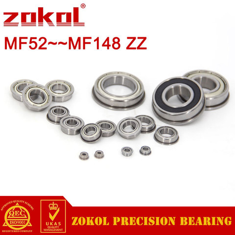 ZOKOL 10PCS MF52ZZ to MF148ZZ  Flange bearing MF63 MF74 MF84 MF83 MF85 MF105 MF106 MF126 MF128 MF137 ZZ Deep Groove ball bearing ► Photo 1/5