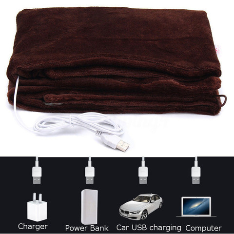 Car Home Electric Warming Heating Blanket Pad Shoulder Neck Mobile Heating Shawl USB Soft 5V 4W Ourdoor Soft Heated Shawl ► Photo 1/6