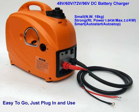 WSE2000I 48V Smart(Autostart/Stop) Small Gas DC Battery Charger Inverter Generator w/.strong power(Max.2KW) for E-bkie/Tricycle ► Photo 1/6
