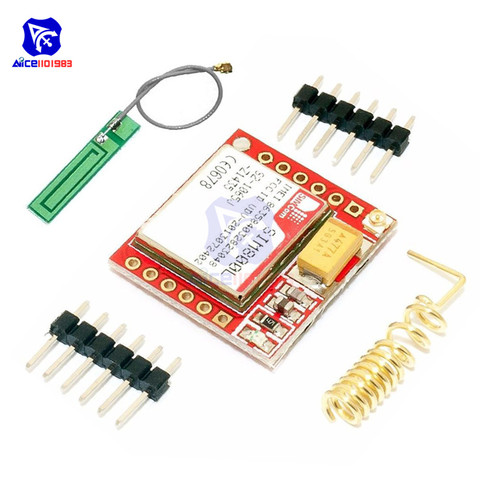 diymore SIM800L GPRS GSM Module Core Quad-band TTL Serial Port IPX Interface PCB Antenna Micro SIM Card for Arduino Smart Phone ► Photo 1/6