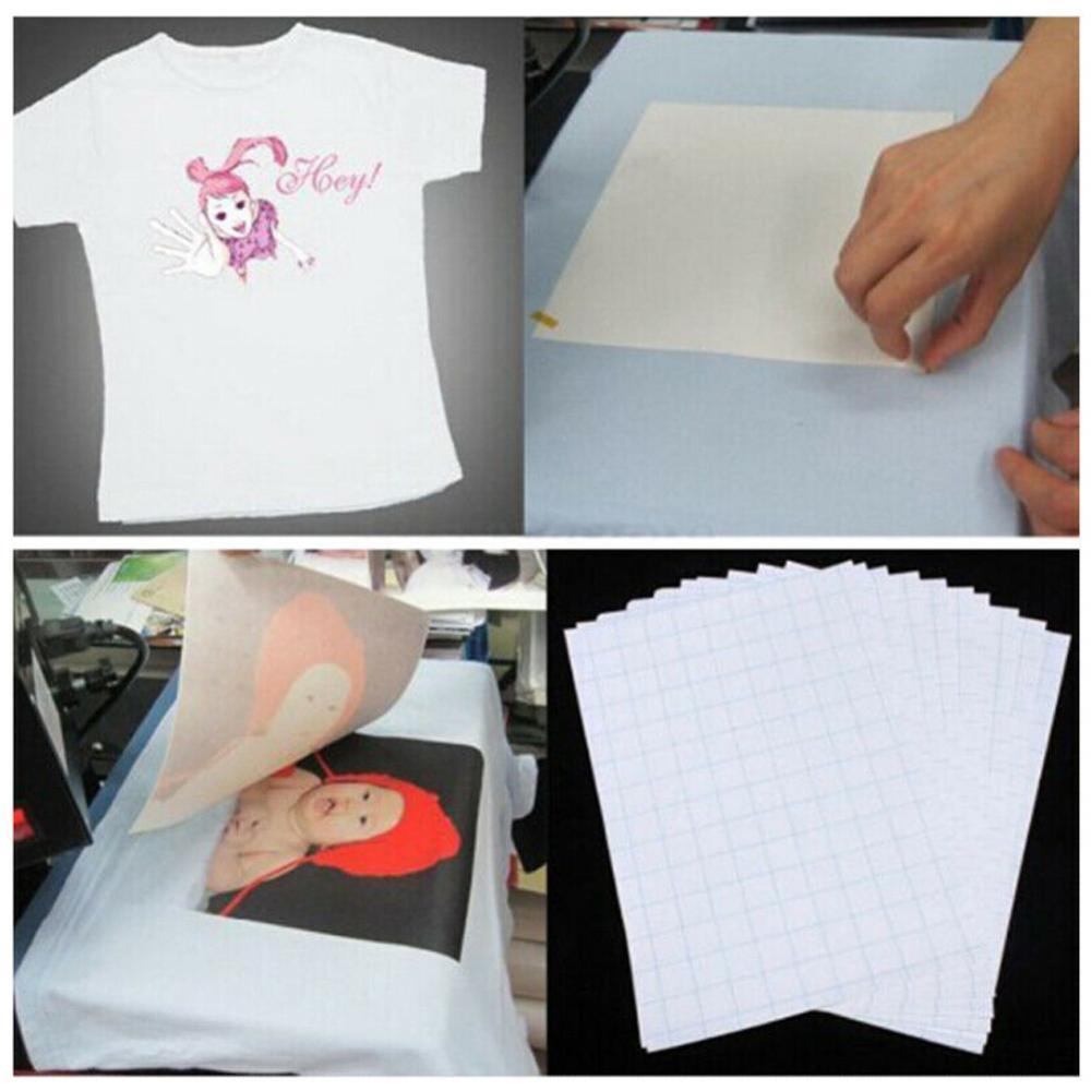 A4 T SHIRT TRANSFER PAPER IRON ON Light Fabrics Heat Press DIY Gift GM0371 UK 