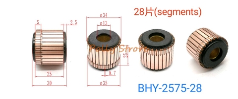 1pc 13mm x 34mm x 30mm 28P Copper Bars Alternator Electric Motor Commutator BHY-2575-28 ► Photo 1/1