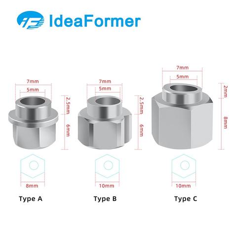 5/10pcs Openbuilds Eccentric Spacer 6/8mm V-Slot rail V-Wheels Eccentric Column Isolation Screw Nut Bore 5MM 3D Printer Parts ► Photo 1/6