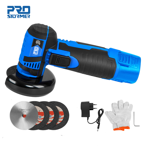 12V Mini Brushless Angle Grinder Cordless Polishing Grinding Machine 2.0mAh 19500RPM Electric Power Tools for home by PROSTORMER ► Photo 1/6