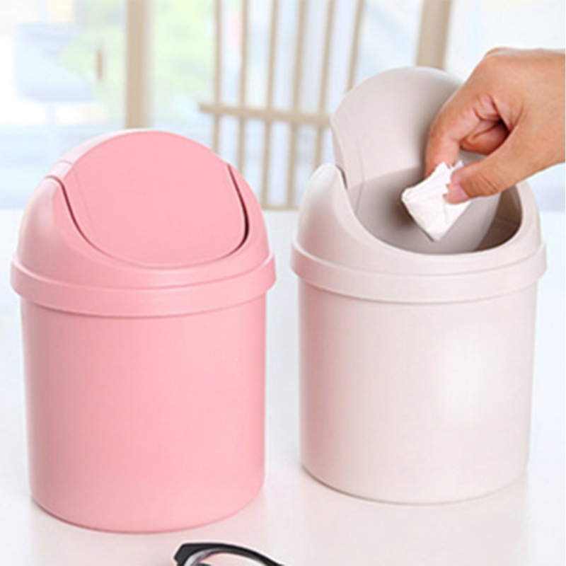 Mini Waste Bin Desktop Garbage Basket Home Table Trash Can Dustbin Container 