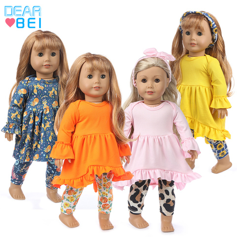 New Dress Suit+Scarf 4pcs in 1  Fit For American Girl Doll 18 Inch Doll Clothes , Shoes are not included. ► Photo 1/6