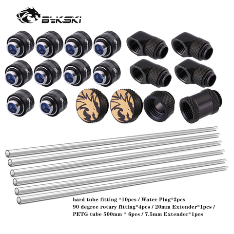BYKSKI Fitting 90 Degree Hard Tube Fittings/Tube Kits Water Cooling Pc Computer Accessories Water Cooling Kit DIY G'1/4 Thread ► Photo 1/6