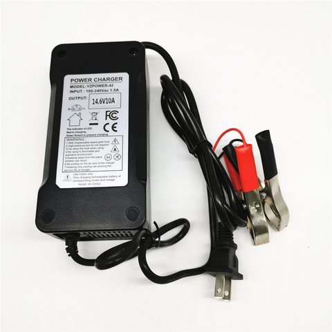 Output 14.6V 10A&5A 12V 12.6V Lithium Ion Battery Charger EU &US Plug Clips Charge DC Joint Adapter Input 100-240V Protection ► Photo 1/6