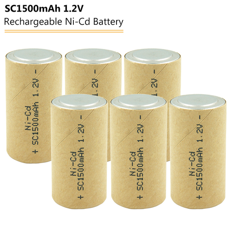 SC 1500mah 1.2v Battery NICD Rechargeable Batteries Power Cell for Makita Bosch Hitachi Electric Screwdriver Battery ► Photo 1/6