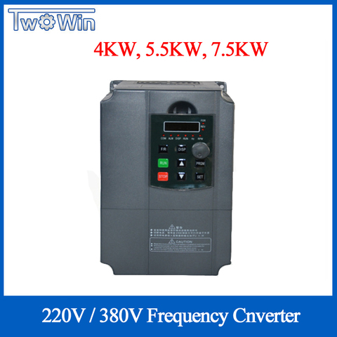 5.5kw 7.5kw 220V 380V VFD AC Frequency Inverter Single Phase Input 3 Phase Output Drives Frequency Converter ► Photo 1/6