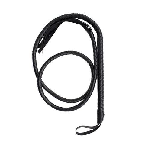 Crafts Black Bull Whip 6.5 Feet Cow Hide Leather Custom BULLWHIP Belly and Bolster Construction ► Photo 1/6