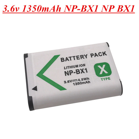 3.6v 1350mah NP-BX1 NP BX1 Digital Camera Battery for Sony DSC RX1 RX100 M3 M2 RX1R GWP88 PJ240E AS15 WX350 WX300 HX300 HX400 ► Photo 1/3