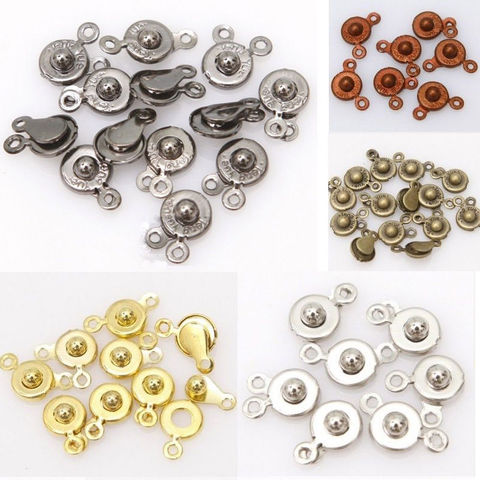 ILOVEDIY 30 Sets/lot 15x8mm Snap Fastener Clasp Hooks Connectors For Bracelet Necklace Making DIY High Quality ► Photo 1/6