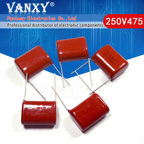 10PCS 250V475J Pitch 25MM 250V 4.7UF 475 4700PF CBB Polypropylene film capacitor ► Photo 1/6