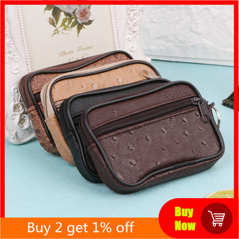 THINKTHENDO Soft Men Women Card Coin Key Holder Zip Change Pouch Wallet Pouch Bag Purse Gift ► Photo 1/6