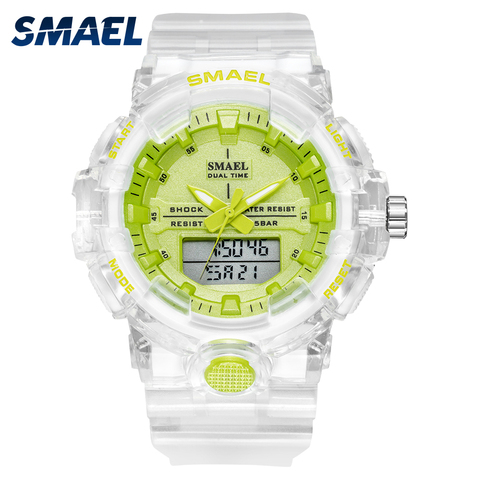 Woman Watch Quartz SMAEL Sports Watches 50M Waterproof Wristwatches Lady Jelly Starp Clock 8025 reloj mujer Ladies Watch Women ► Photo 1/6
