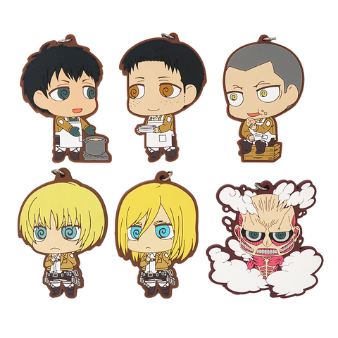 Attack on Titan Anime Krista Lenz Armin Connie Springer Bertolt Hoover Rubber Keychain ► Photo 1/1