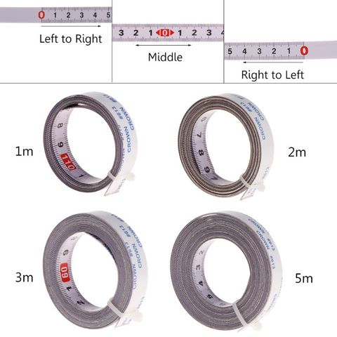 Miter Track Tape Measure Self Adhesive Metric Steel Ruler Miter Saw Scale For T-track Router Table Saw Band Saw Woodworking Tool ► Photo 1/6