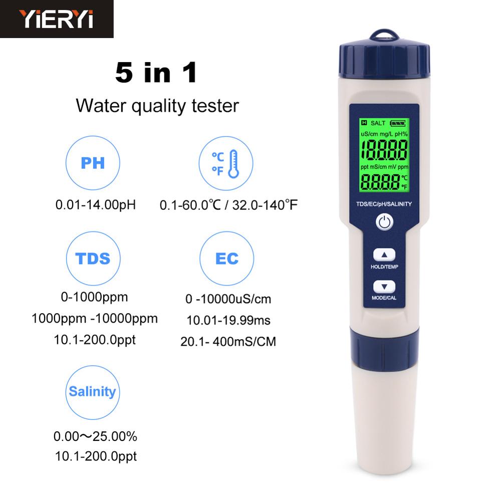 3 in 1 Digital Water Quality Tester Monitor EC/TDS/TEMP Meter for Aquarium Pool 