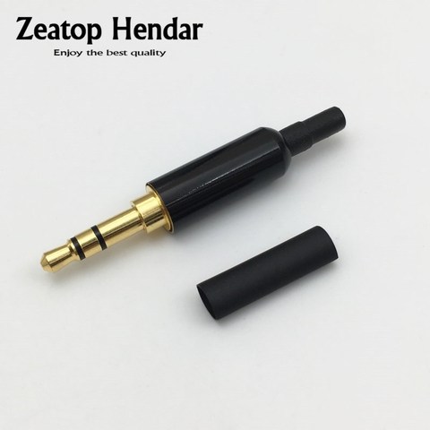 1Set 3.5mm Audio Plug 3.5 3Pole Male Gold-plated Jack with Tail + Heat Shrink Tube Adapter for DIY Repair Earphone Connector ► Photo 1/6