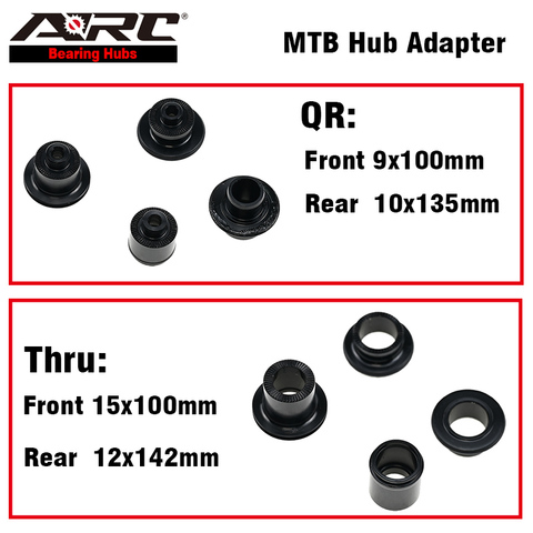 ARC MTB Hub Adapter for MT005/MT007/MT010CB/MT010CB PRO Front 9/15x100 Rear 10x135 12x142 QR / Thru Cap for Bicycle Hub adapter ► Photo 1/6