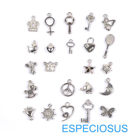 DIY Jewelry Accessories Cartoon Plastic Pendants CCB Charms Rhodium Color Plated Bracelet Findings Handcraft Making Parts 50pcs ► Photo 1/4