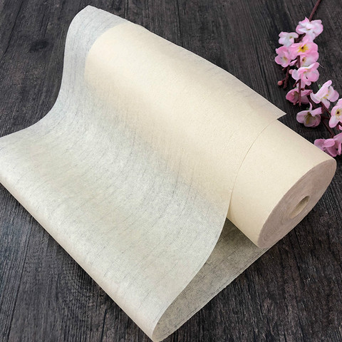 20m 50m 100m Rolling Xuan Paper Chinese Calligraphy Painting Paper Half-Ripe Xuan Papers Ultra-thin and Transparent Rice Papers ► Photo 1/5