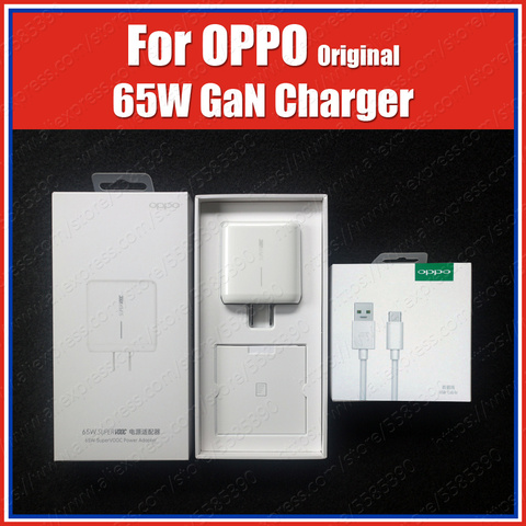 Original OPPO 65W Gan Super VOOC Charger Find Apply to OPPO Find X2 Pro Reno ace 3 Reno 4 Pro 2z 2f 10x zoom Find x a5 a9 2022 ► Photo 1/6