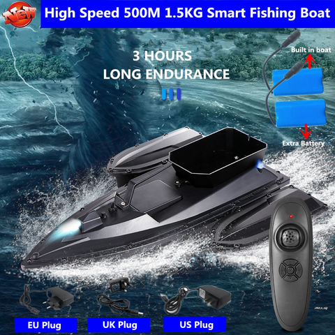 Upgrade Single Hand Remote Control Send Hook Intelligent Remote Control Bait Boat 500M 3Hours Fixed Speed Cruise RC Fishing Boat ► Photo 1/6