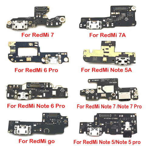 Dock Connector Charger Board For Xiaomi Redmi Note 8 8T 7 6 5 5A Pro / Redmi Go 7 7A S2 9A USB Charger Charging Port Flex Cable ► Photo 1/5