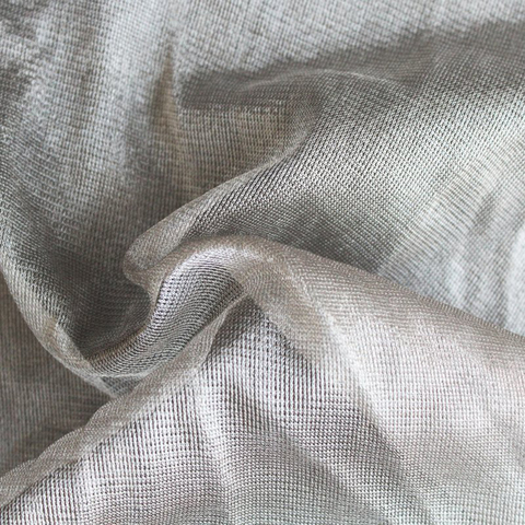 100% SHIELDING FABRIC  SILVER COATED NYLON MESH silver 30# ► Photo 1/5