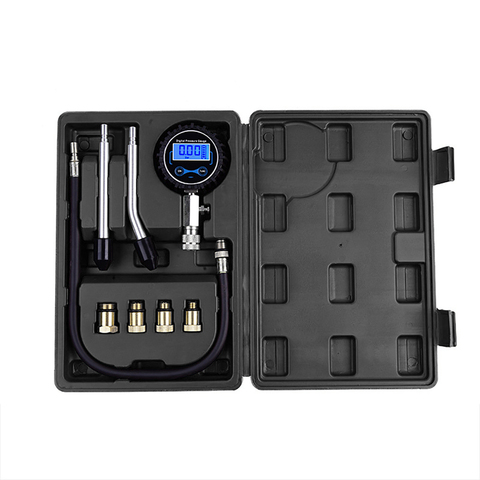 Compression Tester Tool LCD Screen Four Unites Gauge Car Compression Testing Gauge Set With Portable Box Four Unites Testing Kit ► Photo 1/6