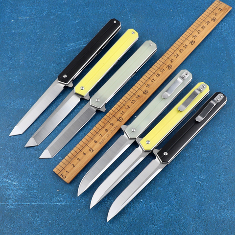 Outdoor folding knife D2 blade G10 handle tactical camping hunting walking self-defense pocket fruit kitchen knife EDC tool ► Photo 1/6