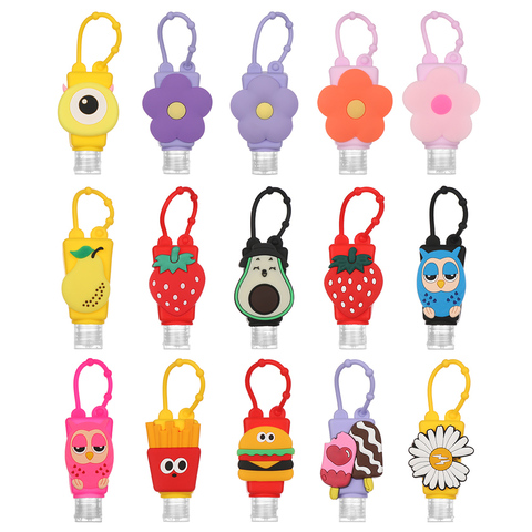 Cartoon Silicone Mini Hand Sanitizer Disposable No Clean Detachable Cover Travel Portable Safe Gel Holder  for Kids ► Photo 1/6