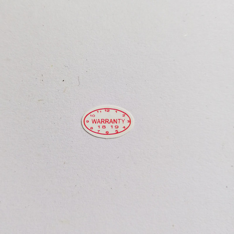 500PCs WARRANTY with date 10*6mm oval shape universal destructive tamper warranty sticker ► Photo 1/3