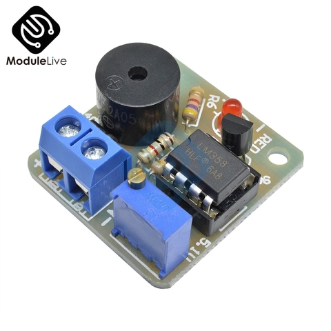 DC 12V New Accumulator Sound Light Alarm Buzzer Prevent Over Discharge Controller Module Diy Kit Electronic PCB Board Module ► Photo 1/6