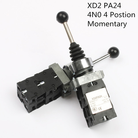 Free shipping XD2-PA12 PA14 Latch 2NO 2 Position rocker joystick controller spring return Rotary Cross Switches reset PA22 PA24 ► Photo 1/5