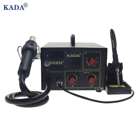 KADA 852D + dual function dual digital display heat gun + electric iron two-in-one welding station hot air gun rework station ► Photo 1/1