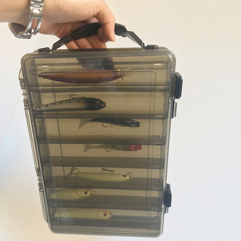 Large-capacity Fishing Tackle Box Double-decker Sub-bait Box Portable  Bait Fishing Gear Storage Box ► Photo 1/6