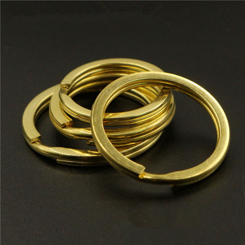20Pcs 15mm/20mm/25mm/30mm Brass key ring round key ring gold  circle ring Connection alloy metal shoes bags Belt Buckles DIY ► Photo 1/6