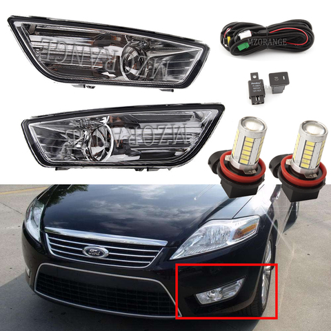 LED Anti-Fog Lights For Ford Mondeo MK4 2007-2010 For Ford Fusion halogen fog light foglights Fog Lamp headlights headlight DRL ► Photo 1/6