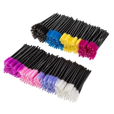 50pcs/lot Eyelash Brush Disposable Comb Mascara Wands Eye Lashes Extension Applicator Spoolers famale Makeup Tools Accessories ► Photo 1/6