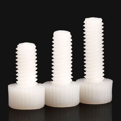 White Nylon Hex Socket Head Cap Screw M3 M4 M5 M6 M8 Plastic Hexagon Screws Bolts Length 5-60mm ► Photo 1/3