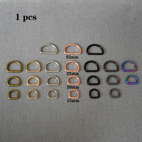 1 pcs/pack 15mm 20mm 25mm 32mm Metal D Ring Belt Buckle For Belt Ribbon Backpacks shoes Bag Dog Collar Buckles DIY Accessories ► Photo 1/6