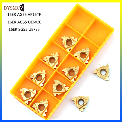 10pcs 10pcs 16ER AG55  VP15TF UE6020 US735 carb carbide inserts Thread Turning tool cutting tool Lathe Tools Milling cutter tool ► Photo 1/6